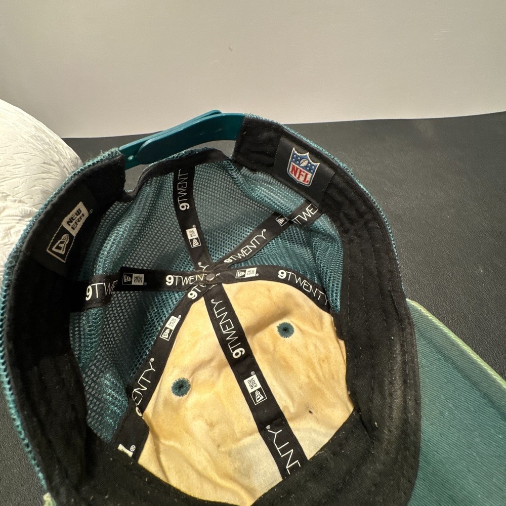Vintage Philadelphia Eagles Hat Cap Green New Era Mesh Back Snap Back Football - Picture 9 of 11